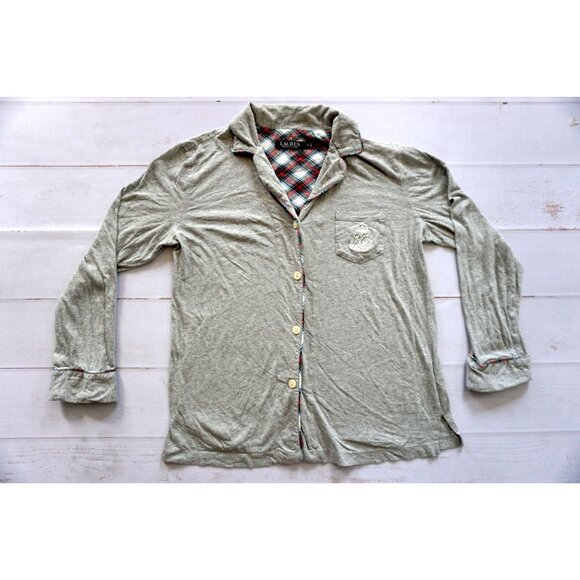 Lauren Ralph Lauren Women's Embroidered Logo Button-Up Top – Size M - Picture 1 of 6
